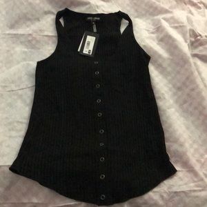 Black ribbed tank NWT